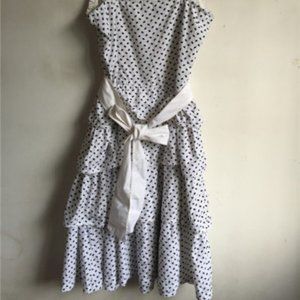 Ladies white waist slim sexy dress